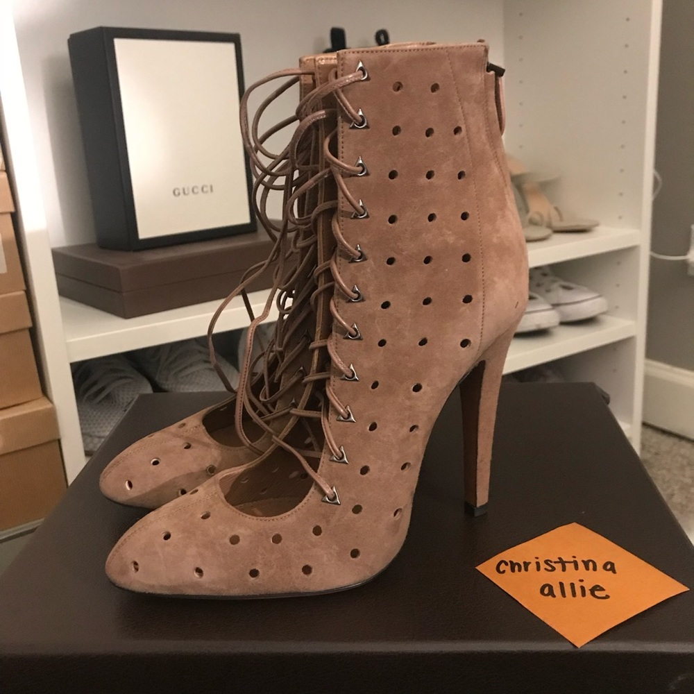 Alaia laser cut booties